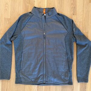 Peter Millar Gray Full-Zip Men's Sweater Jacket